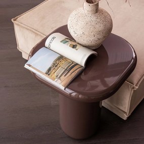 Lesklý odkladací stolík 50x50 cm Zava – WOOOD