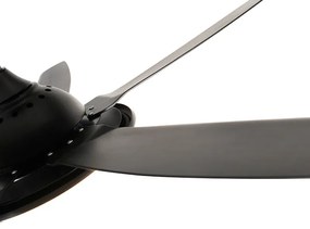Moderný stropný ventilátor čierny s diaľkovým ovládaním vrátane LED - Vifte