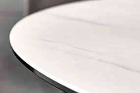 Jedálenský stôl SPIN – 150 cm, keramická doska, biely, s odnímateľnou platňou