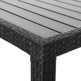 InternetovaZahrada - Berlin 1 + 6 - umelý ratan + WPC, čierny