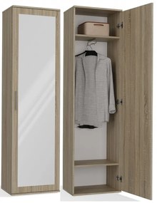 Šatníková skriňa Dialogos 1 (dub sonoma) (so zrkadlom). Akcia -19%. Vlastná spoľahlivá doprava až k Vám domov. 1132543