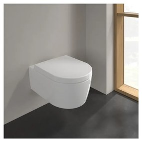 Villeroy & Boch Villeroy Boch - Inštalačný systéme ViConnect + tlačidlo biele + závesné WC 370x530mm, DirectFlush + sedátko s poklopom SoftClosing SET 3