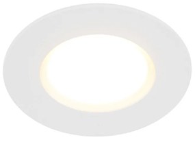 NORDLUX Vonkajšie zapustené bodové svetlo LED SIEGE, 4,7 W, teplá biela, 8,5 cm, biela