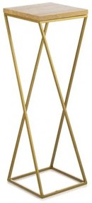 Stojan na kvety LOFT 70x24 cm zlatá/hnedá