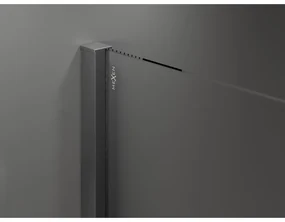 Mexen Velar Duo, posuvné sprchové dvere do otvoru 140 cm, 8mm šedé sklo, grafit brúsený, 871-140-000-42-66