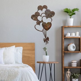 Nástěnná kovová dekorace Rusty Heart 1 vícebarevná