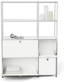 Kovová skrinka »CN3« so 4 výklopnými priečinkami, biela