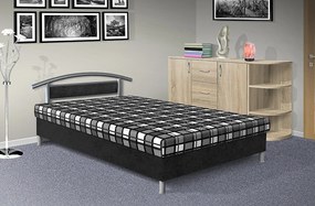 Čalúnená posteľ s úložným priestorom Dajana čalúnenie: EKO koža tmavá bordó/MEGA 039 béžová