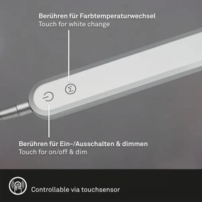 Briloner 7389-014 - LED Stmievateľná stolná lampa SERVO LED/8W/230V 3000/6500K