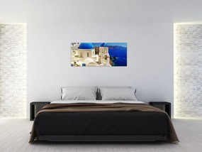Obraz - Santorini, Grécko (120x50 cm)