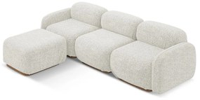 Krémovobiela modulárna rohová pohovka (variabilná) Ailani – Makamii