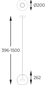 Zuma Line P0428-01J-L4AC - LED Luster na lanku ENCELADUS LED/5W/230V zlatá