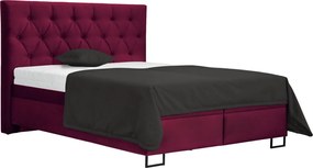 Posteľ Amy 180x200 cm, vínovo červená látka