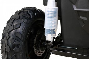 Ramiz Silná pretekárska štvorkolka pre 2 deti Červená + Bezkartáčový motor + Nafukovacie kolesá + LED zvuk