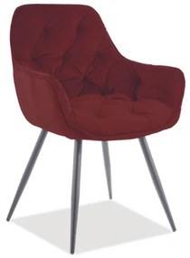Jedálenská stolička CHERRY MAT VELVET bordo