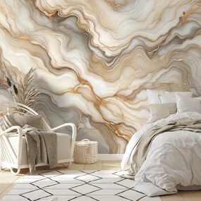 Samolepiaca tapeta mramorová elegancia v zlatých tónoch
