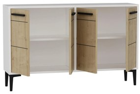 Komoda Daduko (biela + dub zafírový) . Vlastná spoľahlivá doprava až k Vám domov. 1095301