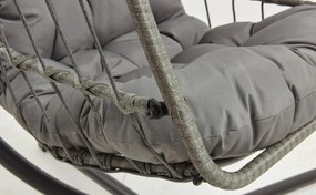 Skládací závěsné houpací křeslo Houseland Malta šedé