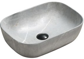 Mexen Rita umývadlo na dosku 45 x 32 cm, sivý kameň - 21084596