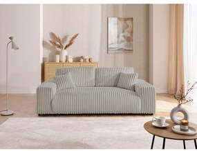 Svetlosivá menčestrová pohovka 213 cm Justin – Ropez