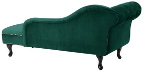 Leňoška CHESTERFIELD, zamatovo smaragdovo zelená