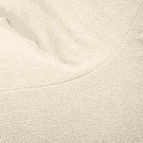 Krémový sedací vak z textílie buklé Lounge 100 – SLOWDOWN