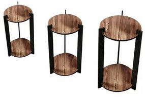 Stojan na kvety Flower Desk Round - Walnut