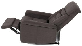 TV a relaxačné kreslo s elektrickým ovládaním, poťah hnedá látka TV-925 BR2