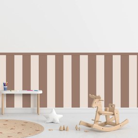 PIPPER. Textilná samolepiaca tapeta - Obdĺžnik - Hnedá farba Farba: Kombinácia, Veľkosť: 100 cm