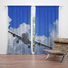 Sablio Záves Lietadlo pri pristávaní: 2 ks 140x250 cm
