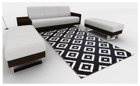 Čierno-biely koberec Vitaus Geo Winston, 80 x 150 cm