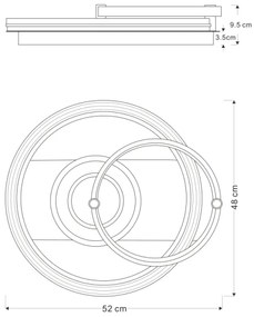 Globo 48459-46 - LED stmievateľné stropné svietidlo ANI LED/46W/230V 2700-6000K+DO