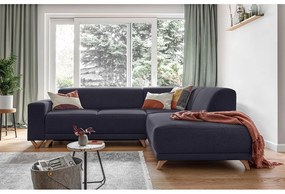 Antracitová rozkladacia/s úložným priestorom rohová pohovka (pravý roh/do L) Classy Sophie – Miuform