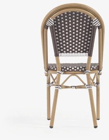 Bielo-hnedá vonkajšia stolička Kave Home Marilyn