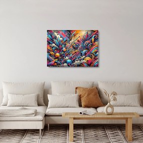 Sklenený obraz - Pestrofarebné graffiti (70x50 cm)