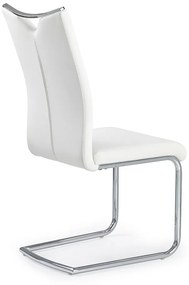 Jedálenská stolička K224 - biela / chróm
