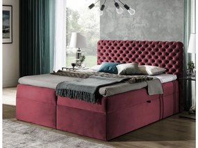 Čalúnená posteľ boxspring MARCH + topper, 200x200, riviera 16