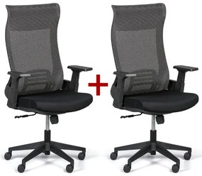 Kancelárska stolička HARPER 1+1 ZADARMO, sivá