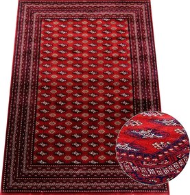 Koberec Abu Dhabi 6276 RED – červený vzorovaný obdĺžnik Rozmer: 200x290 cm