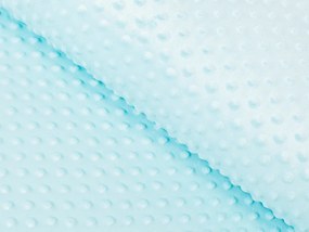 Biante Detská obliečka na vankúš Minky 3D bodky MKP-013 Ľadová modrá 30 x 50 cm