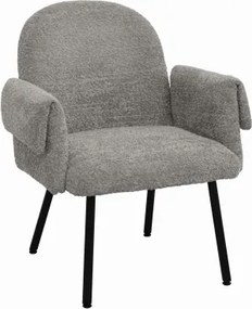 Jedálenská stolička Izabel, svetlo šedo-béžová štruktúrovaná látka%