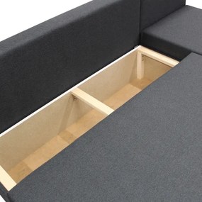 Unive. rozkladacia rohová sedacia súprava s úložným priestorom v tvare L ALMEIDA antracit