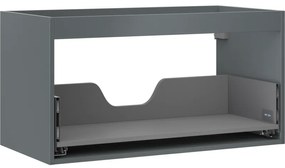 Mexen Box-A, závesná skrinka 90 cm, 1 zásuvka, grafitová matná, 91AX0-0900-470-1-66
