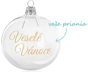 Vianočná pieskovaná banka sa pozláteným prianím 8 cm