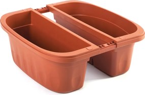 BAMA Závesný kvetináč na zábradlie KLUNIA, farba terracotta Množstvo: 1 ks, Rozměry: 40 cm