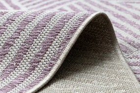 Koberec SIZAL COLOR 47176260 Línie, trojuholníky, zygzak - béžový / špinavo ružový