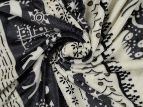 Mikroplyšové obliečky WINTER DEER sivé Rozmer obliečky: 2 ks 70 x 90 cm | 200 x 220 cm