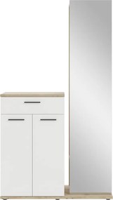 Predsieňová stena Malaga, dub evoke/biela