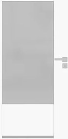 Bezfalcové Interiérové dvere Naturel AURA levé 70 cm biela mat matná AURA3BM70LB