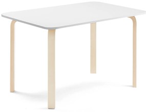 Stôl ELTON, 1200x800x710 mm, laminát - biela, breza